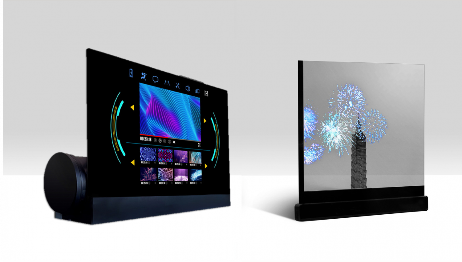 可捲式、折疊性、高透明